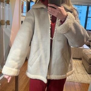 Nili Lotan Beige Shearling Outerwear